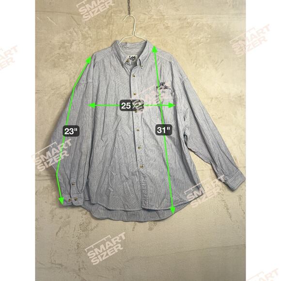 Lee Sport‎ Men’s XL Old Milwaukee Embroidered Long Sleeve Button Up Vintage Y2K - Picture 8 of 8